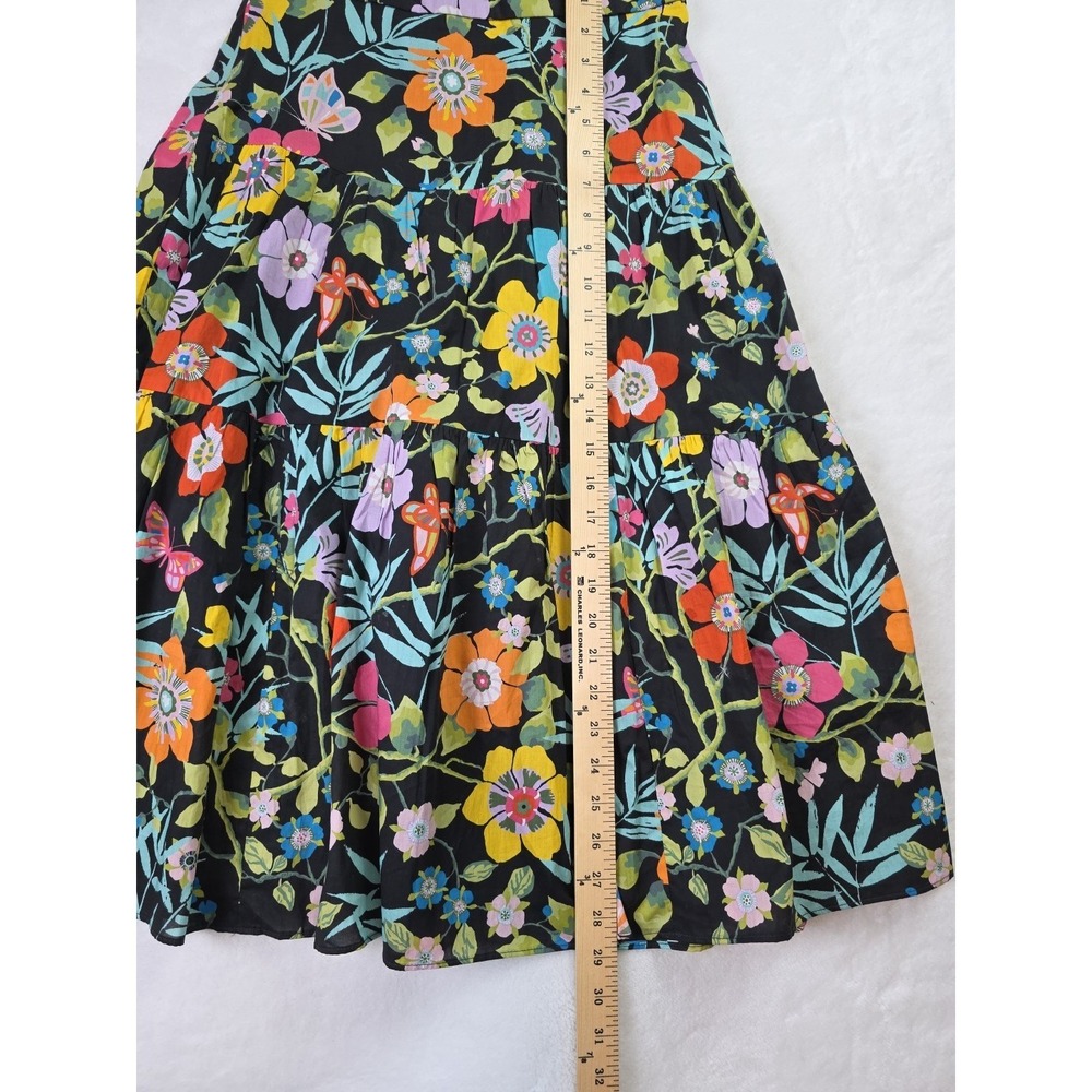 J Crew Tawna Pavilli Floral Midi Skirt 0 Multicolor Pleated Tiered Cottagecore - Picture 8 of 11